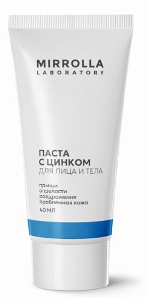 Изображение товара Паста для проблемной кожи с цинком Мирролла 40мл Паста для проблемной кожи с цинком Мирролла 40мл фотография